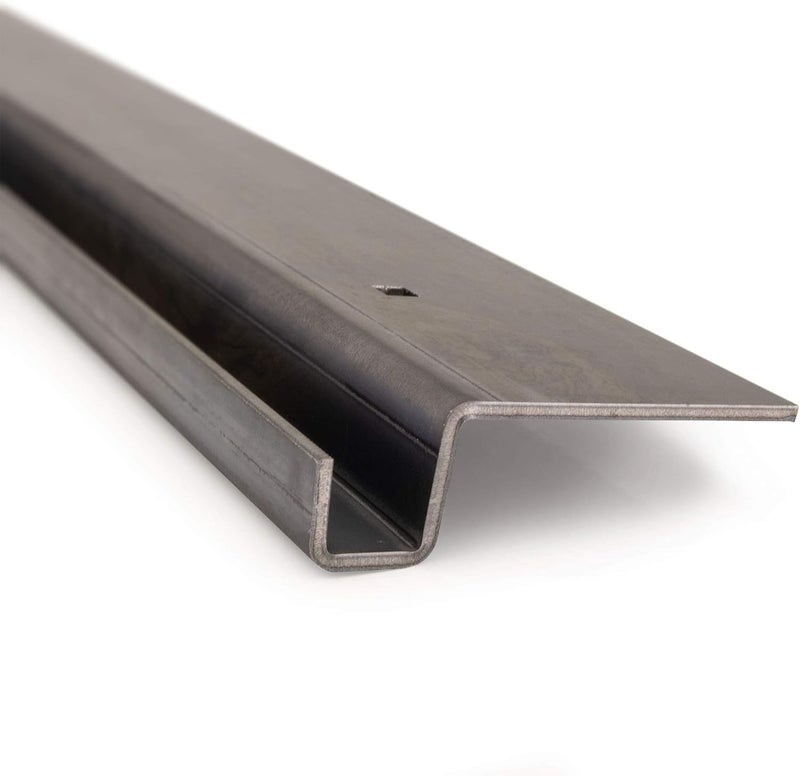 RecPro 10ga Steel Mounting Channel for 48" x 4" Heavy Duty Trailer Loading Ramps | for Trailers and Tailgates (1-Pack) - Image 1